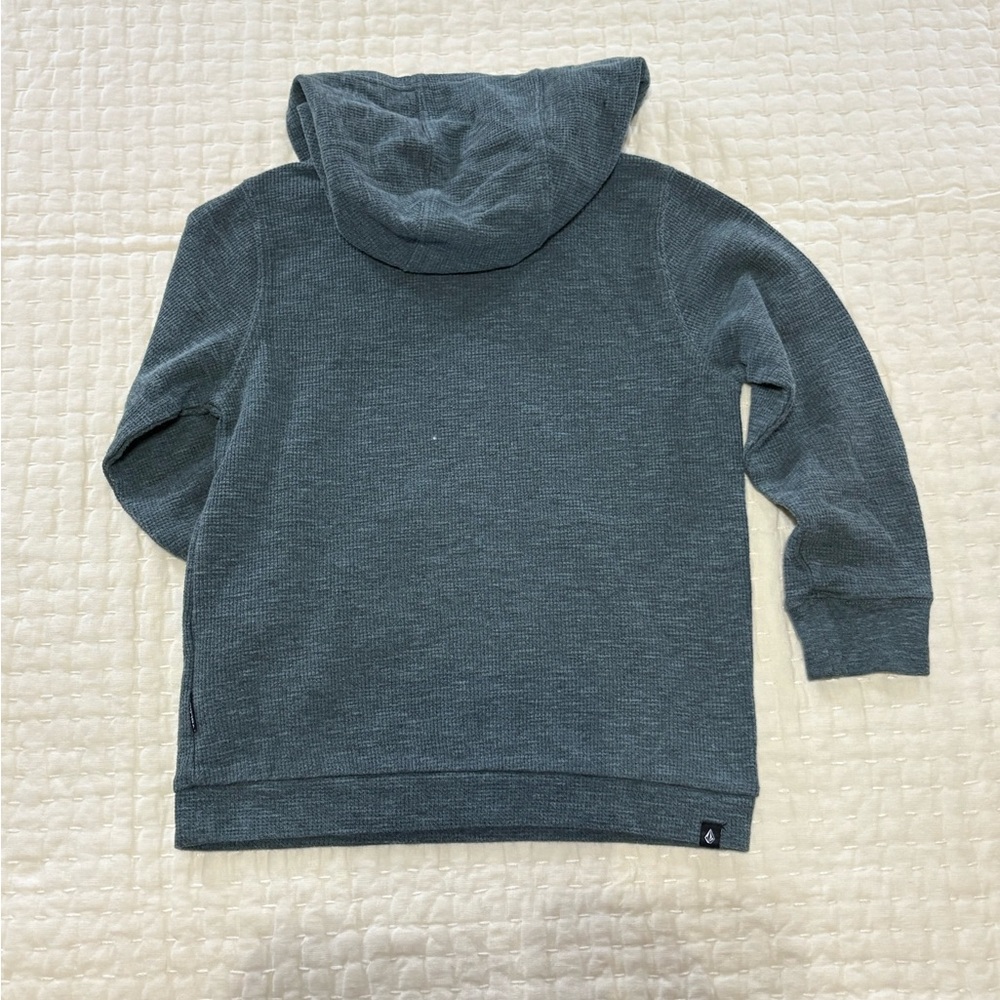 Kids Volcom Green Waffle Knit Hoodie - Picture 2 of 2